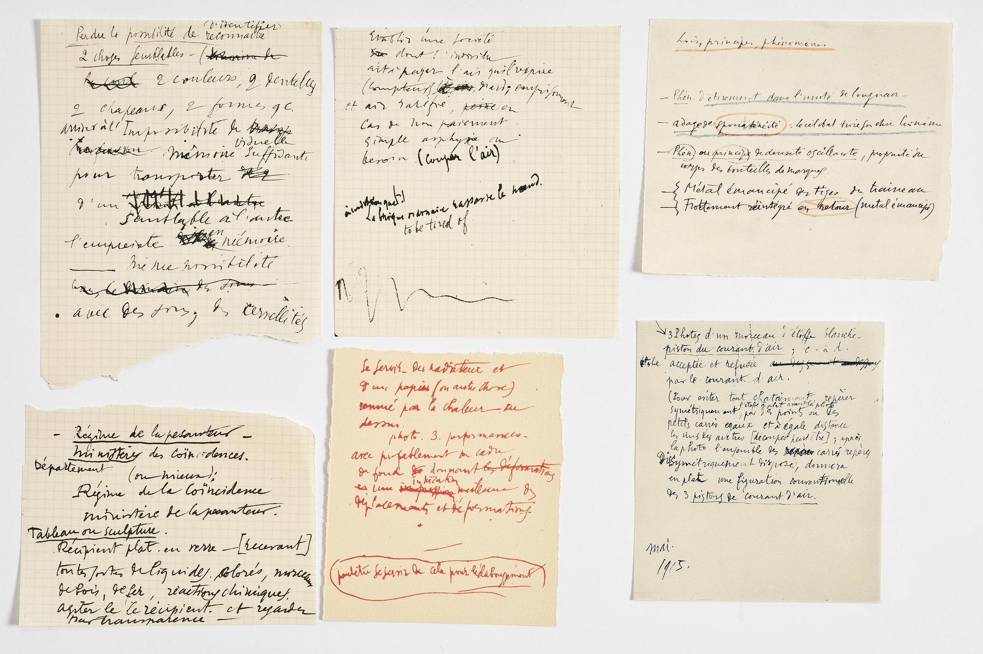 Marcel Duchamp, "Green box".