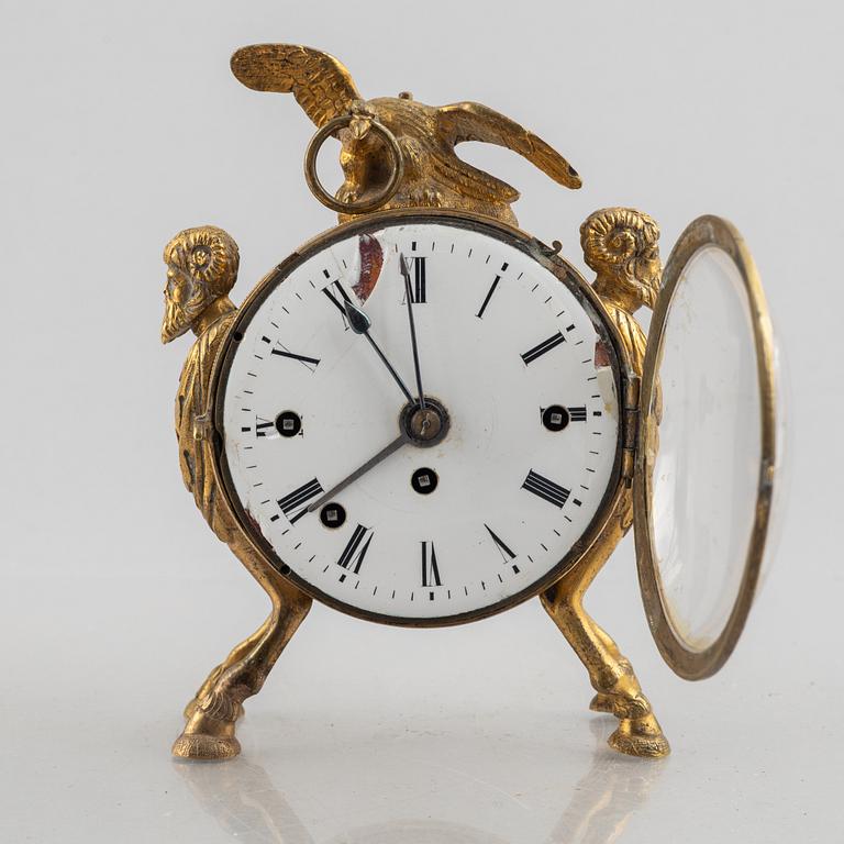 An Austrian Empire ormolu 'pendule d'officer", Vienna, circa 1800.