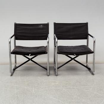 A pair of easy chairs by Börge Lindau & Bo Lindekrantz, Lammhults.
