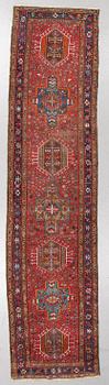 A semi-antique Karadja, probably, runner, around 362 x 86 cm.