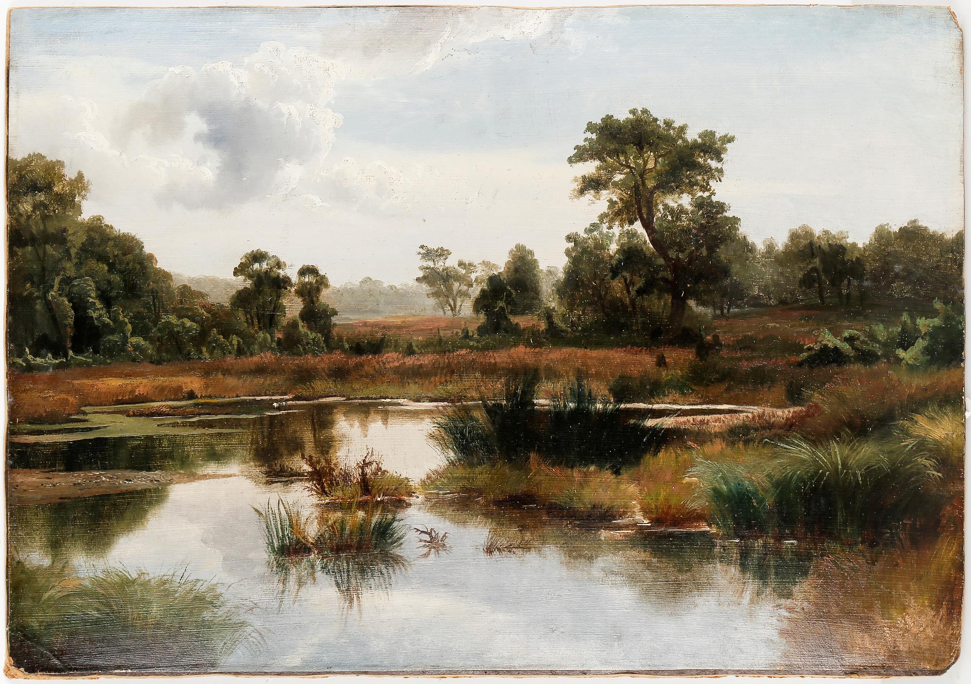 OKÄND KONSTNÄR, olja på papp, England, 1800-tal.