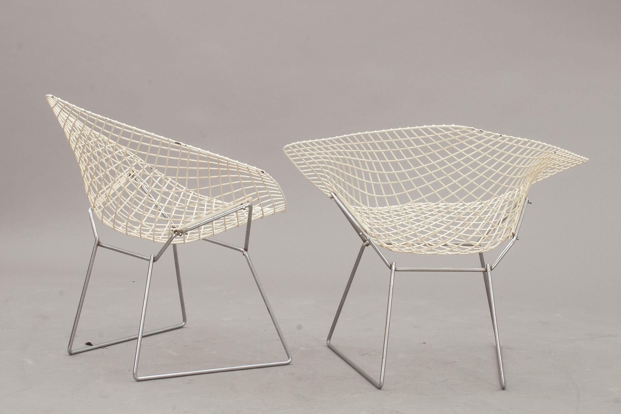 FÅTÖLJER, ett par, "Diamond chair", Harry Bertoia.