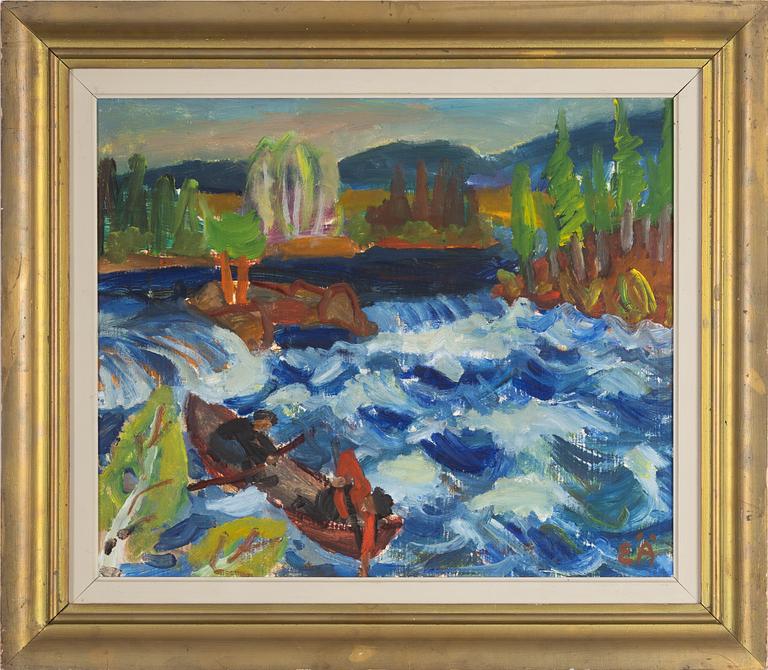 Erling Ärlingsson, oil on panel, signed EÄ.