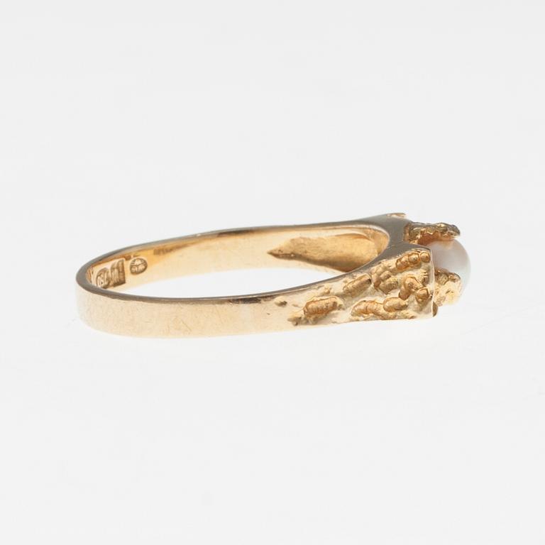 RING, "A little word", 18K guld, pärla, Björn Weckström Lapponia.