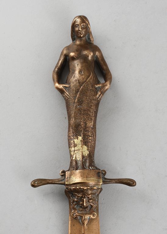 OTTO STRANDMAN, brevkniv, signerad OS och daterad 1901.