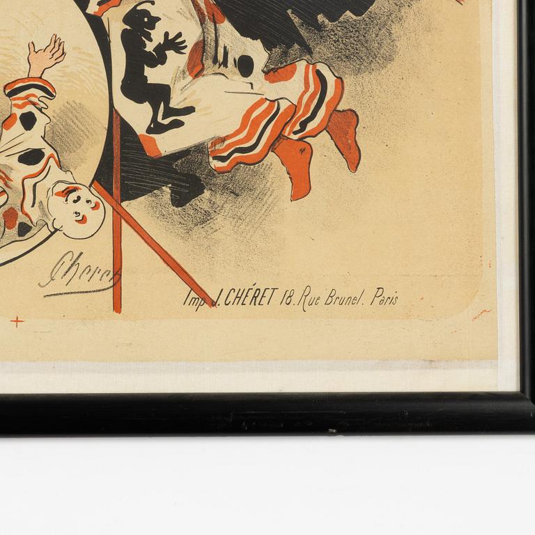 Jules Chéret, a lithographic poster, 'Les Frères Avone', Imp. J. Chéret, Paris, France, 1876.
