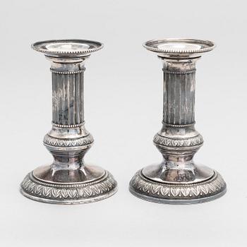 A pair of silver candlesticks, Kultateollisuus, Turku 1976.
