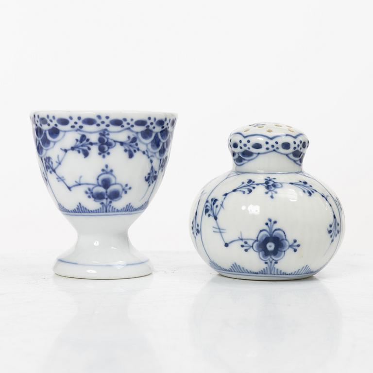 Royal Copenhagen, A 'Blue Fluted Half Lace" 30 pieces breakfast service, 'Musselmalet', partly 1889-1922 but also post 1923.