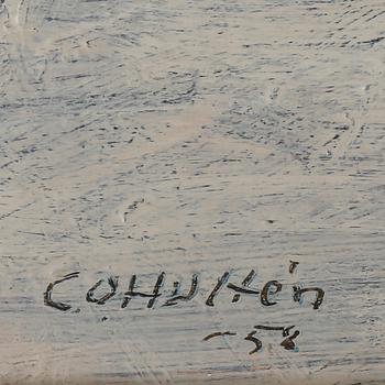 CARL OTTO HULTÉN, olja på pannå, sign o dat- 58.