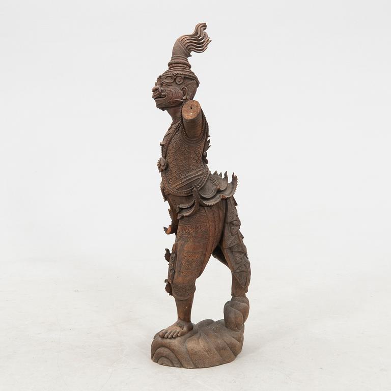 A Thai wooden sculpture, around 1900.