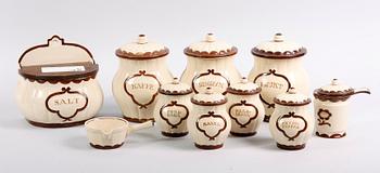 PARTI PYRO, 10 delar, Gustavsberg, Kåge, 1930-40-tal.