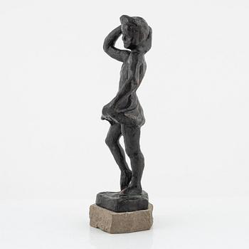 Axel Olsson, skulptur, signerad. Brons, total höjd 34 cm.
