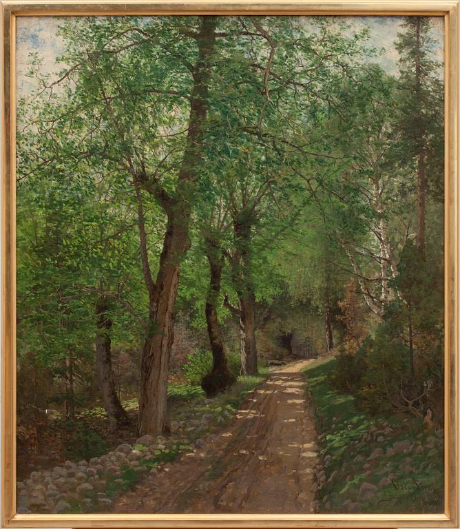 OSCAR TÖRNÅ, olja på duk. Sign Oscar Törnå och dat 1889.
