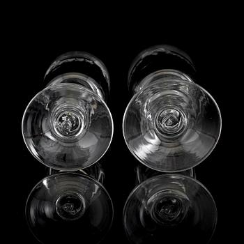 VINGLAS, 11 st, "Antik", Reijmyre Glasbruk.