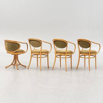 Four Thonet-style chairs, end of the 20th century.