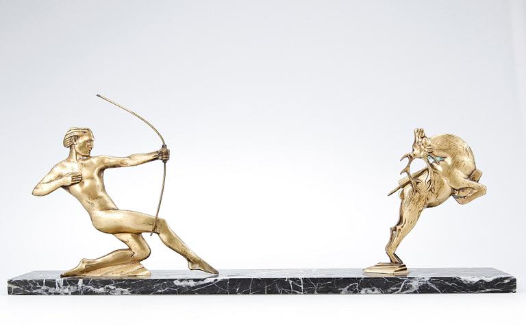 SKULPTUR, mässing, Art deco, 1930-tal.