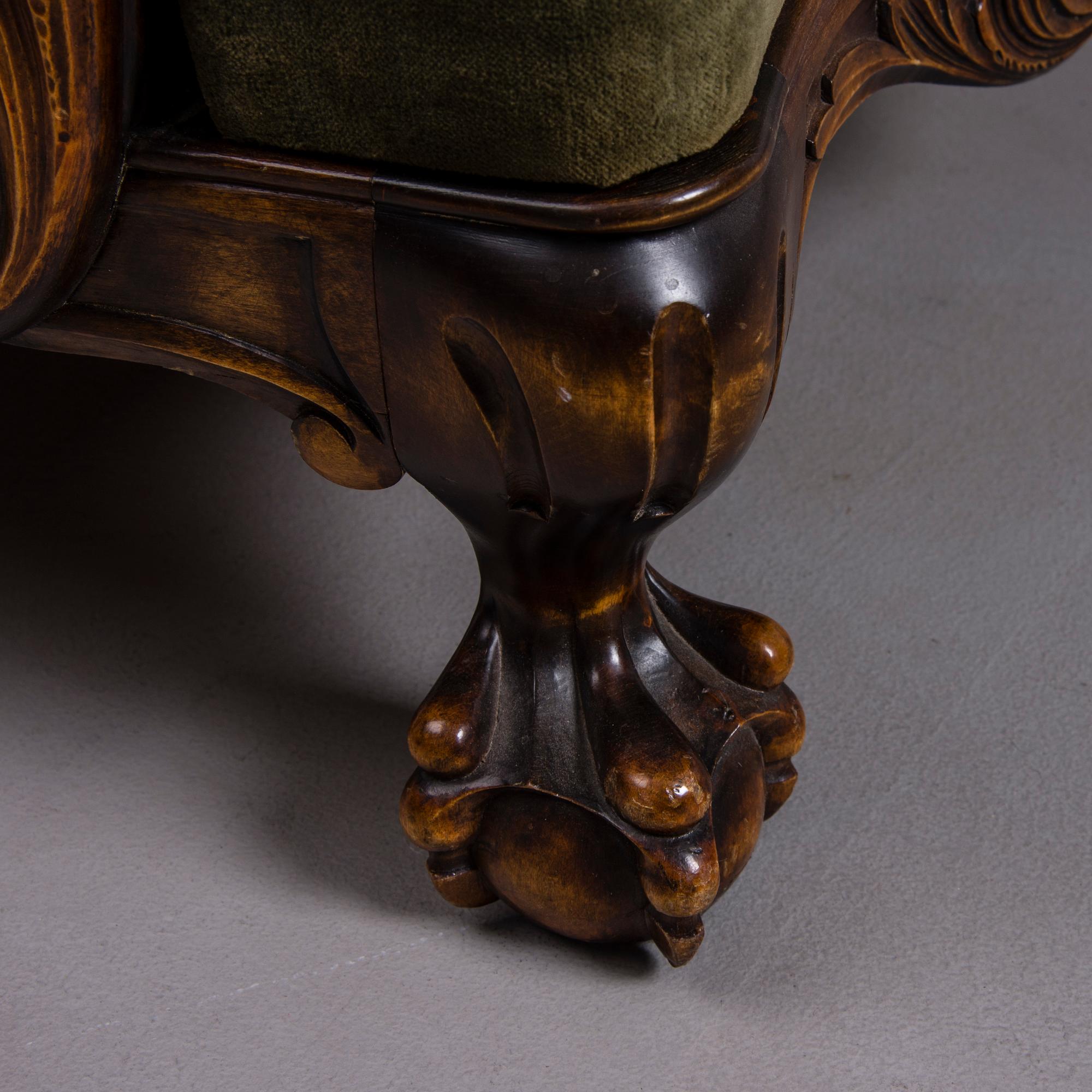 KARMSTOLAR, ETT PAR, Chippendale-stil, 1930-tal.