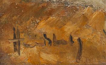 OKÄND KONSTNÄR, olja på duk, otydligt signerad. 1900-talets första hälft.