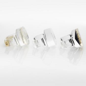 Siv Lagerström, three acrylic plastic rings, 1970s.