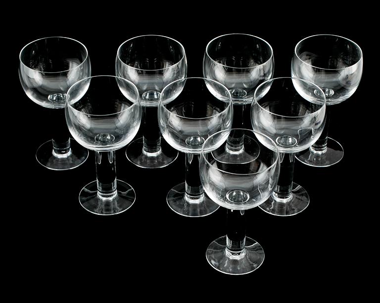 ÖLGLAS, 8 st, "Kolonn", Gunnar Cyrén, Orrefors.