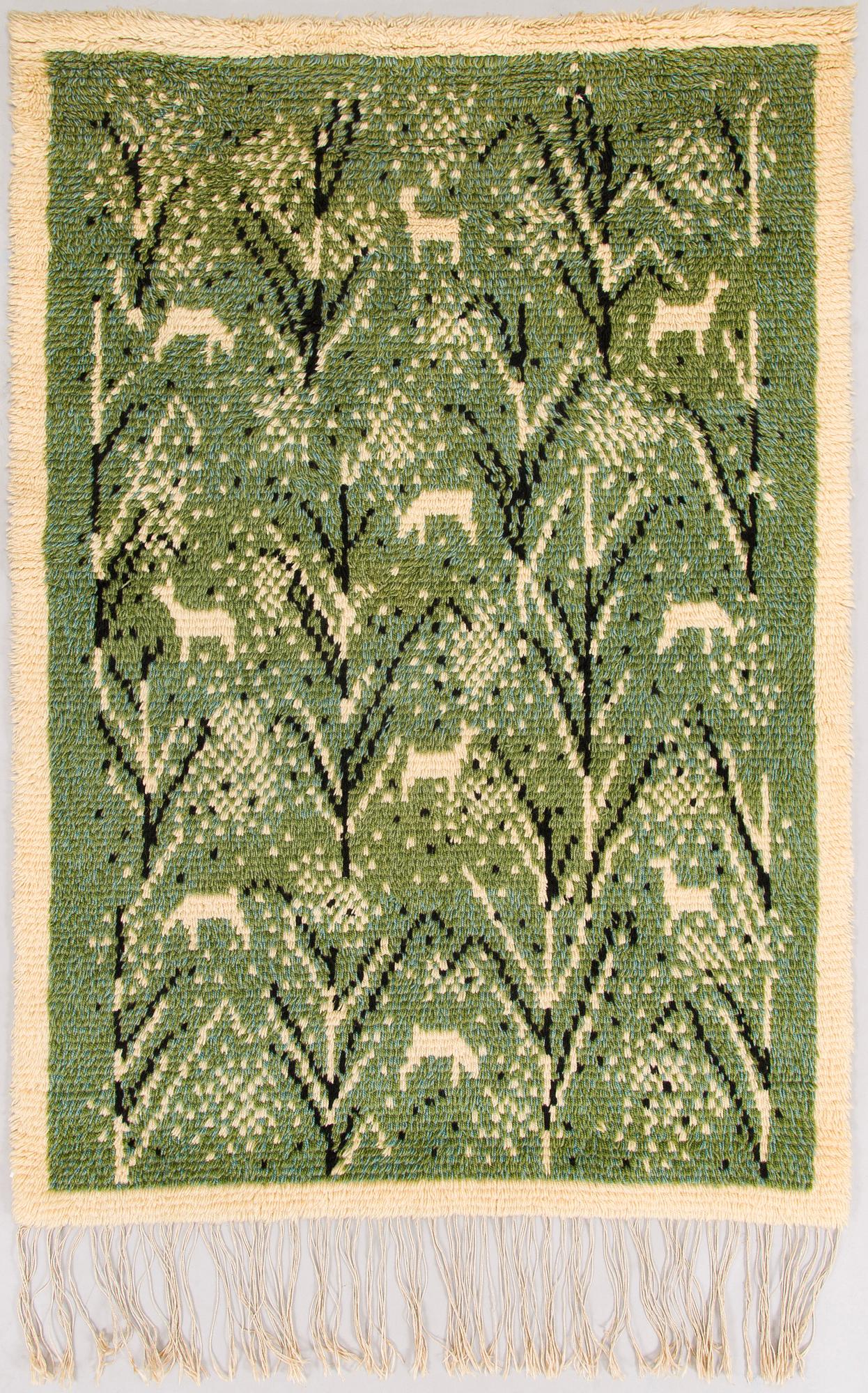 Aune Vuorinen-Peippo, rya modell för Neovius. Ca 150 x 105 cm.