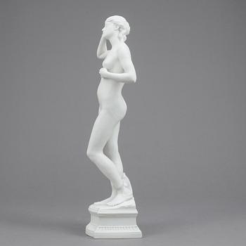 SKULPTUR, parian, efter Per Hasselberg, Gustavsberg.