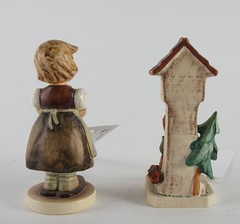 FIGURINER, 2 st, porslin, Hummel.