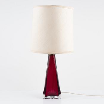 Carl Fagerlund, bordslampa, glas, Orrefors, 1960-tal.