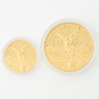 Myntset, guld, Mexico, "Libertad, 30 th Anniversary 1981-2011", utgiven av Casa de Moneda de México.