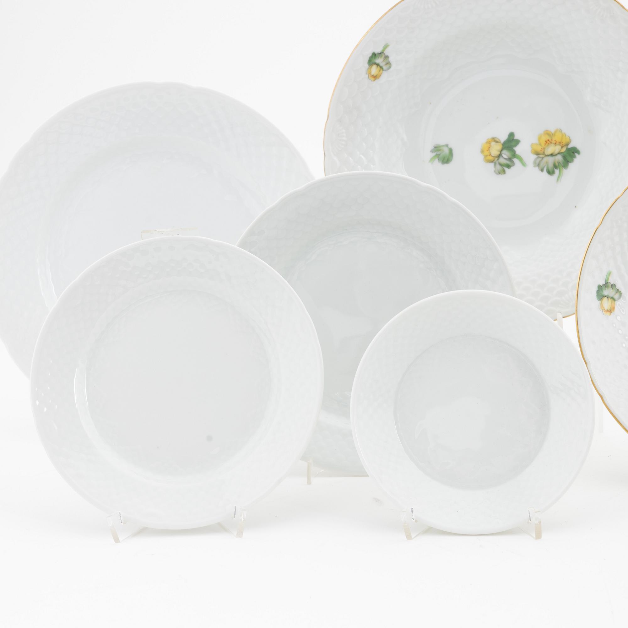 A 68-piece, partly 'Erantus', porcelain service from Bing & Grøndahl, Denmark.