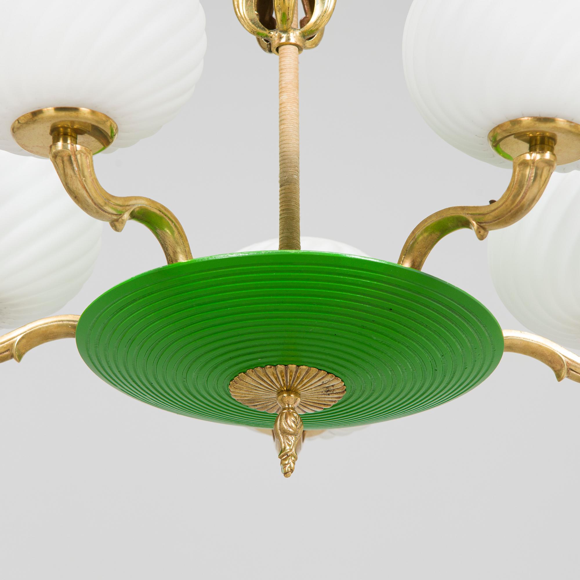 Paavo Tynell, a 1930s chandelier '1374/5 for Taito.