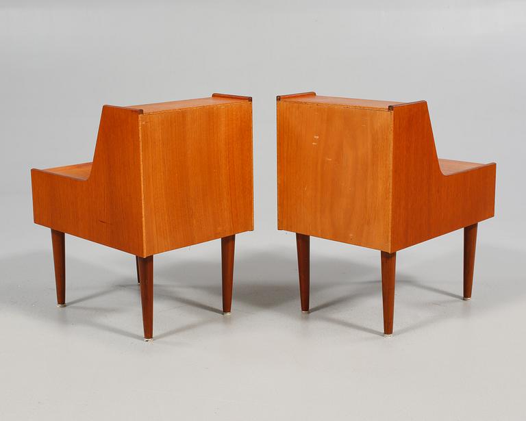 SÄNGBORD, ett par, 1950-tal.