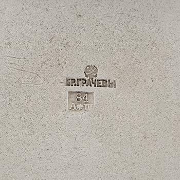 Grachev, Bägare, silver, stämplad Br. Grachev med hovleverantörsmärke, S:t Petersburg 1895-1898.