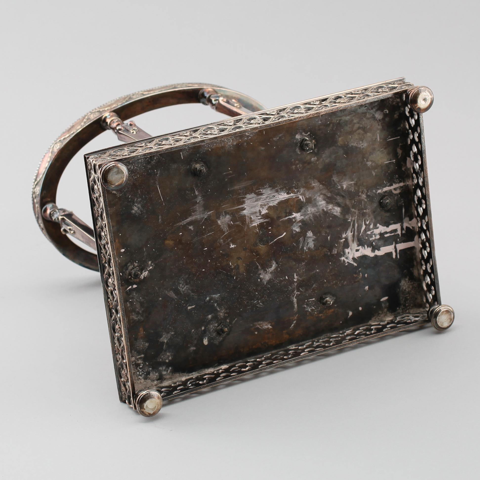 JARDINJÄR, nysilver, gustaviansk stil, AG Dufva, daterad 1908.