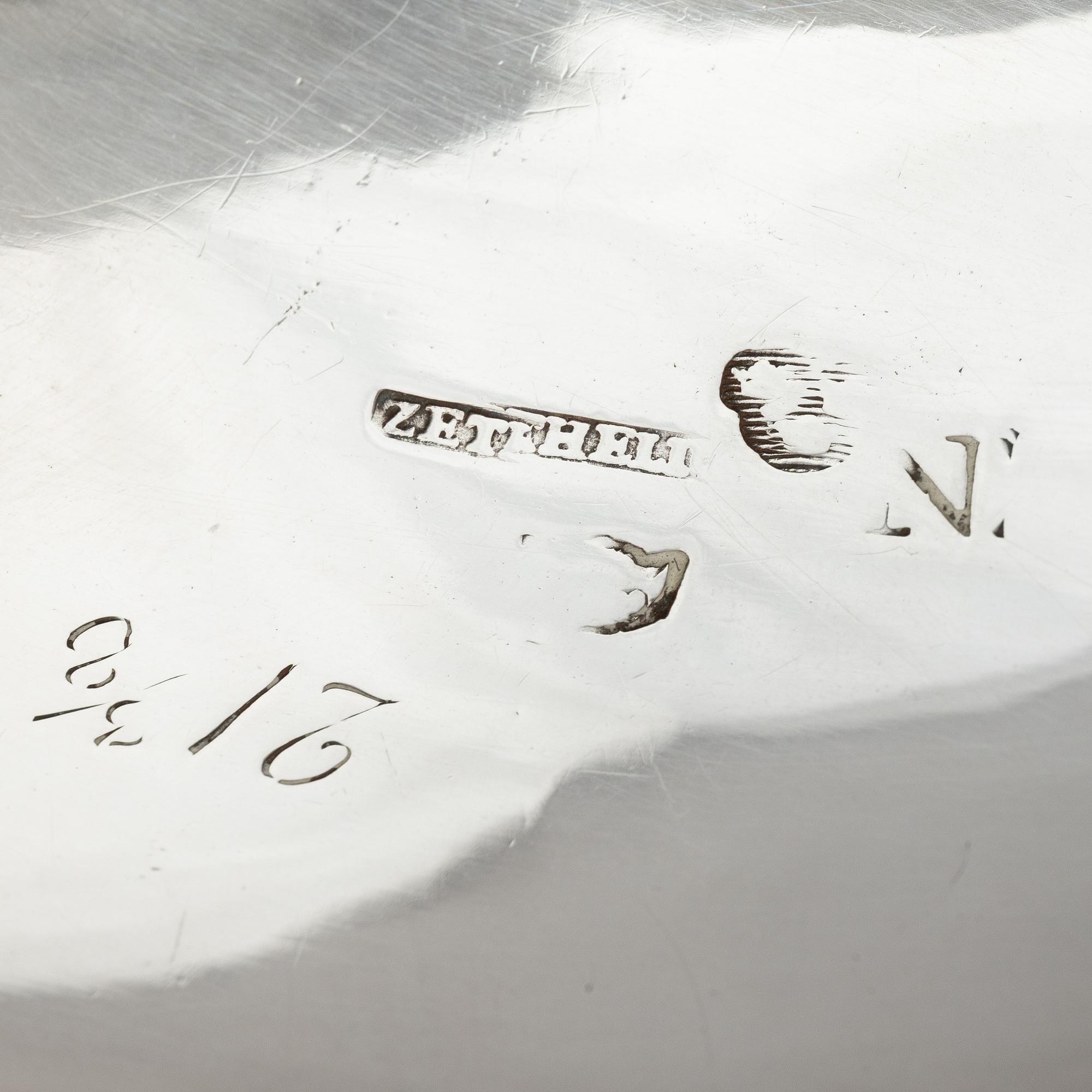 A Swedish 18th century silver cream-jug, mark of Pehr Zethelius, Stockholm 1771.