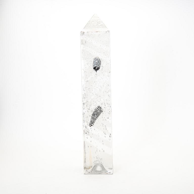 Bertil Vallien, a signed Kosta Boda glass sculpture.