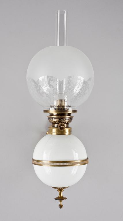 FOTOGENLAMPA, för vägg, sent 1800-tal.