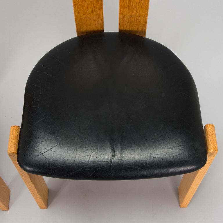 Torstein Nilsen, A set of six "Tellus" chairs, A. Huseby & Co, Norway, circa 1980.