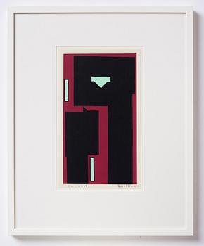 Olle Baertling, silkscreen in colours, 1950-68, signed 3/300.