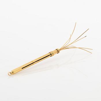 Champagne whisk 18K gold.
