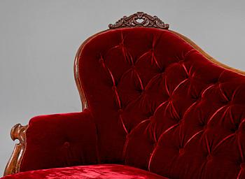 KANAPÉ, nyrokoko, 1800-talets slut.