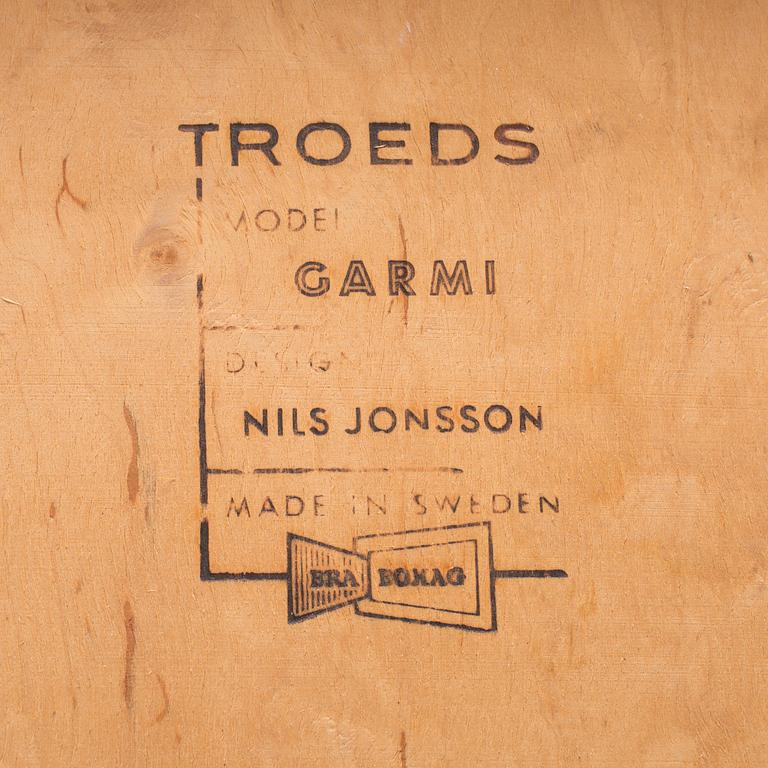 BORD och STOLAR, 4 st, "Garmi", Nils Jonsson, Troeds.  1900-talets andra hälft.