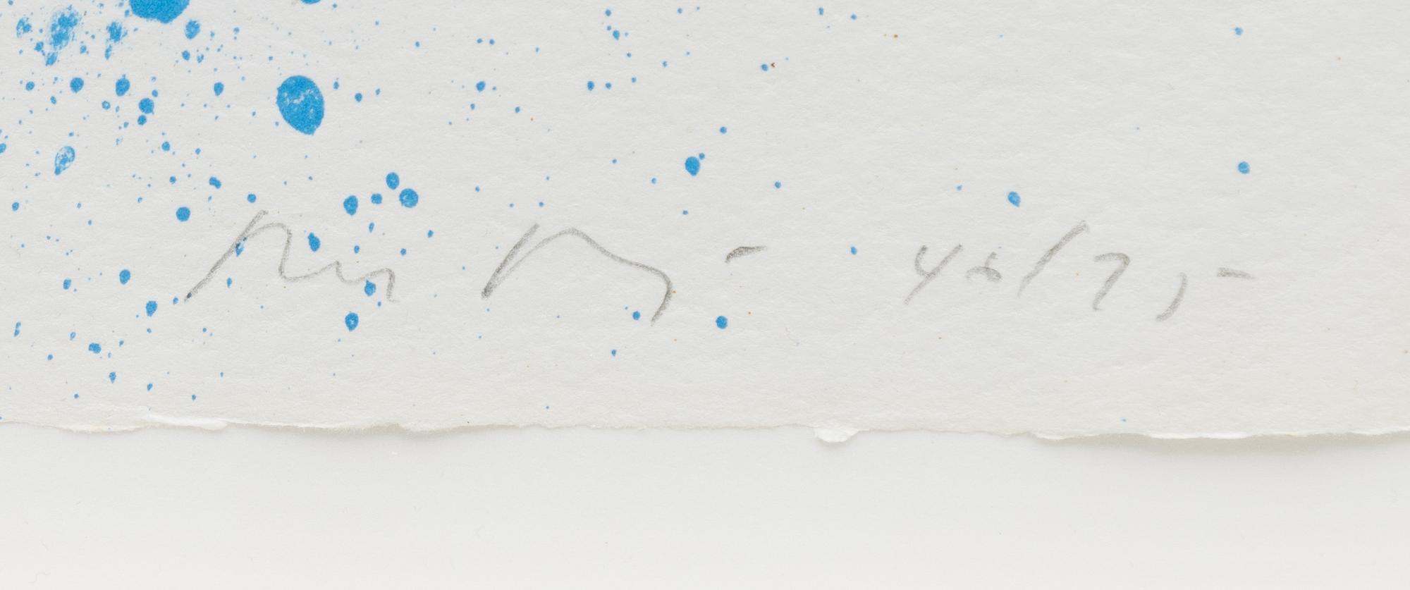 Jim Dine, "Kansas City There I Was" - From the "Oo La La" portfolio - collaboration with Ron Padgett.