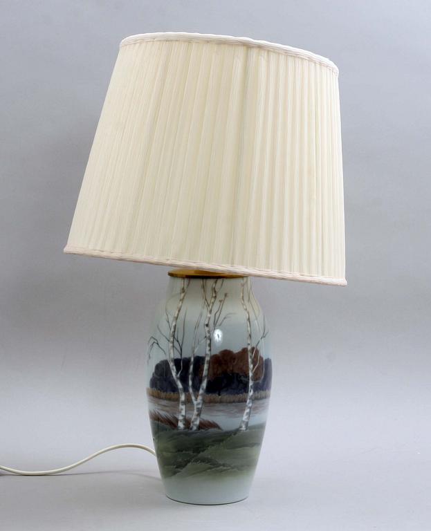BORDSLAMPA, porslin, Bing o Gröndahl.