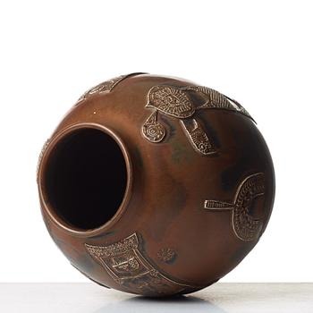 Stig Lindberg, a large stoneware jar, Gustavsberg studio, Sweden 1960.