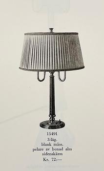 Harald Notini, table lamp, model "15491", Arvid Böhlmark's Lamp Factory, 1940s-50s.