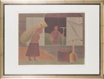 VEIKKO VIONOJA, litograph, signed and dated-92. Marked artist´s print.