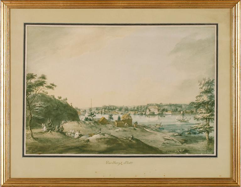 LITOGRAFISKA TRYCK, 6 st, efter JF Martin.