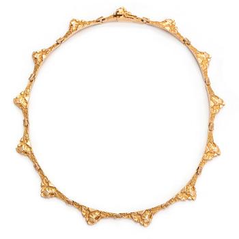 Björn Weckström, A 14K gold necklace 'Golden bridge' for Lapponia 1970.