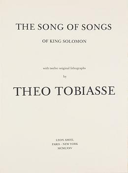Theo Tobiasse, "The Song of Songs of King Solomon", portfolio with 12 colour lithographs.